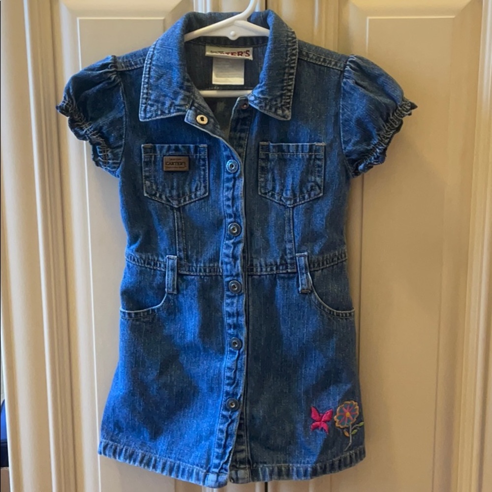 Carter’s 2T adorable denim dress w/ embroidery